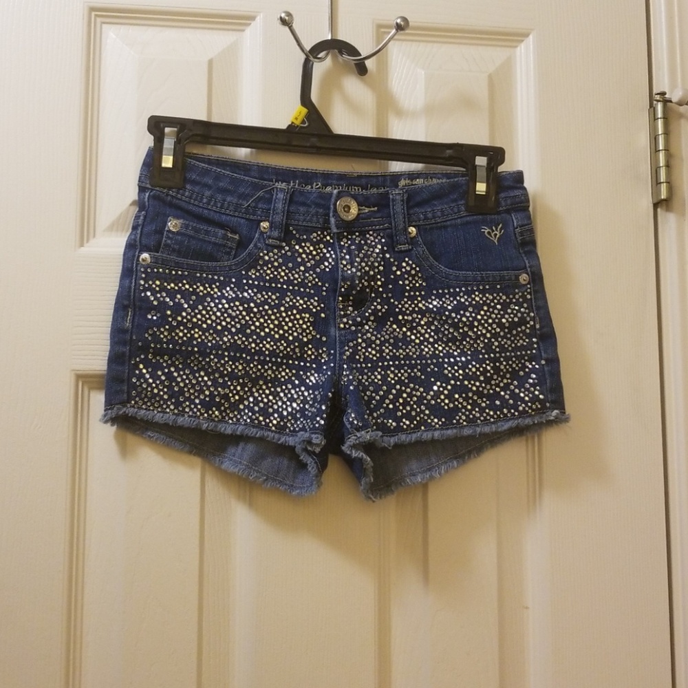 Justice shiny shorts size 10